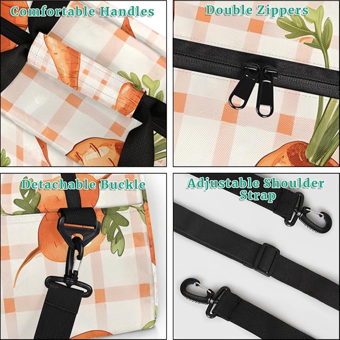 Vegetables Carrots Kids-Duffel-Bags Gymnastics Dance Bag Carry-On Overnight Travel Gym Lightweight Dance Sports Bags For Girls Boys Kids，