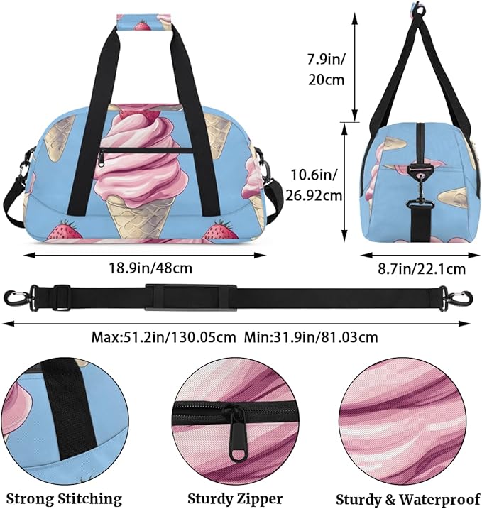 Pink Sweetener Kids-Duffel-Bags Gymnastics Dance Bag Carry-On Overnight Travel Gym Lightweight Dance Sports Bags For Girls Boys Kids，