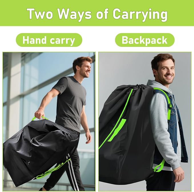 2PCS Car Seat Bags For Airplane Travel, Gate Check Bag, Durable Travel Bag with Thickened Shoulder Straps and 2pcs Luggage Tags For Airplane
