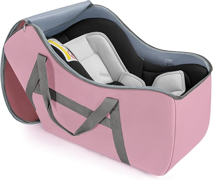 Padded Car Seat Bag Compatible with most Nuna Pipa car seats, UPPAbaby MESA V2 without Base & Chicco KeyFit 30 and base, Car Seat Travel Bag for airplanes