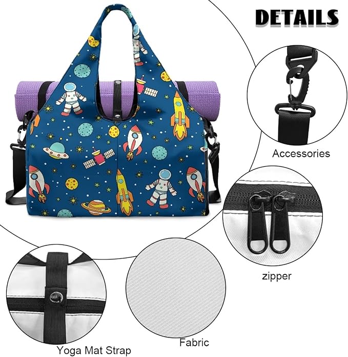 Small Duffle Bag for Men, Waterproof Polyester Gym Bag with Detachable Strap, Shoe Pocket, Double Zipper, Carry On Duffel Bag for Office Weekend