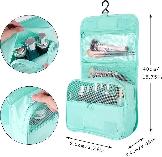 Pengxiaomei Toiletry Bag, Waterproof Hanging Cosmetic Bag Portable Travel Makeup Pouch Multi-function Handle Travel Bathroom Bag Stocking Stuffers for Women and Girls Christmas Gifts