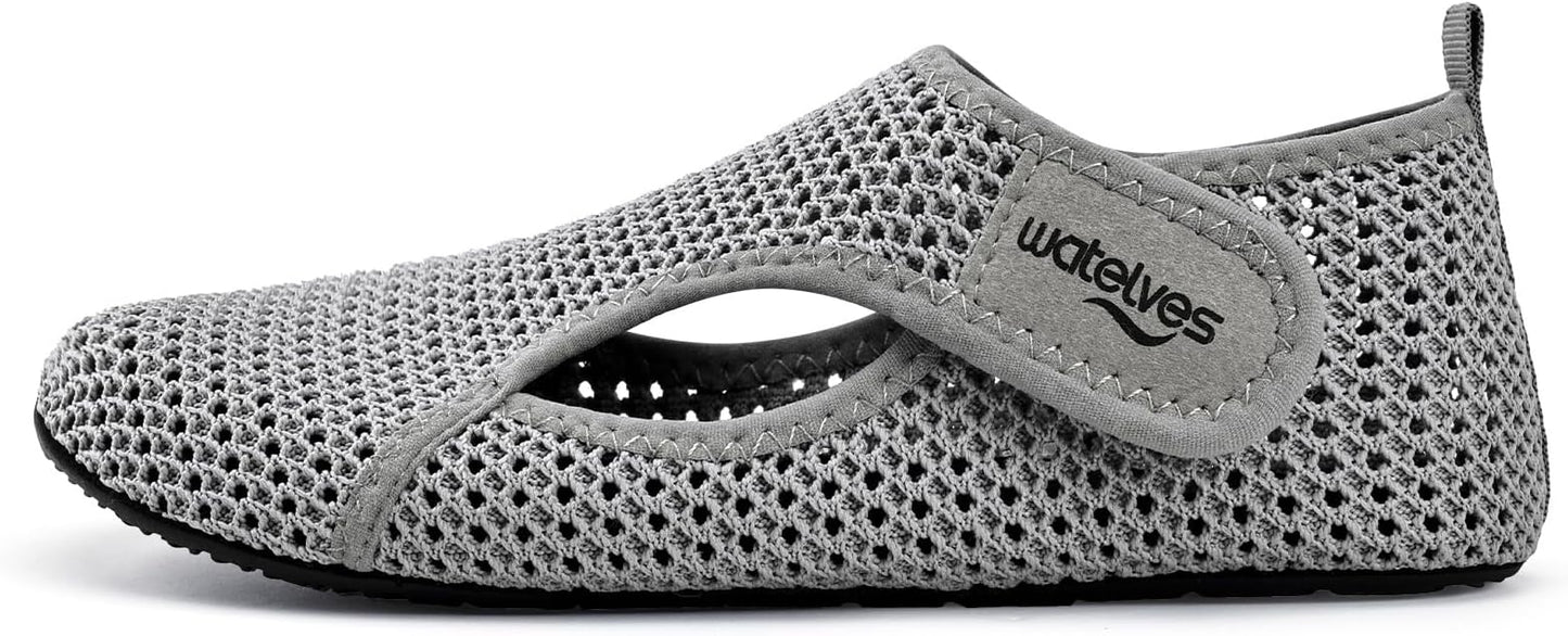 WateLves Water Shoes for Women Men Swim Beach Aqua Socks House Slippers Quick Dry Barefoot Travel Shoes with Adjustable Magic Tape for Pool Diving Boating Yoga