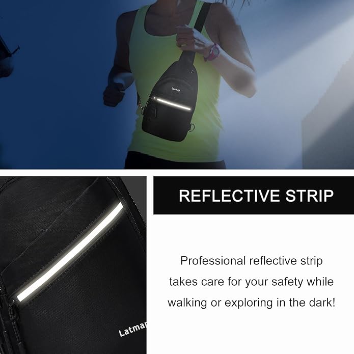 Sling Bag For Women Faux Leather Small Casual Daypack Backpack Fanny Pack Crossbody Chest Bags Purse