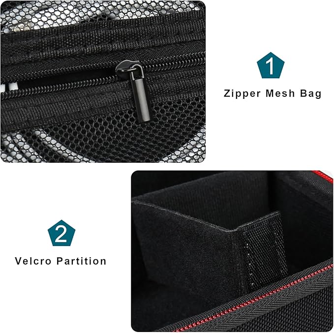 Canboc Carrying Camera Case for Sony ZV-1F/ ZV-1/ ZV-1 II Vlog Digital Camera & Vlogger Accessory Kit Tripod, Travel Storage Bag with Strap, Mesh Pocket fit Cable, Black (Case Only)