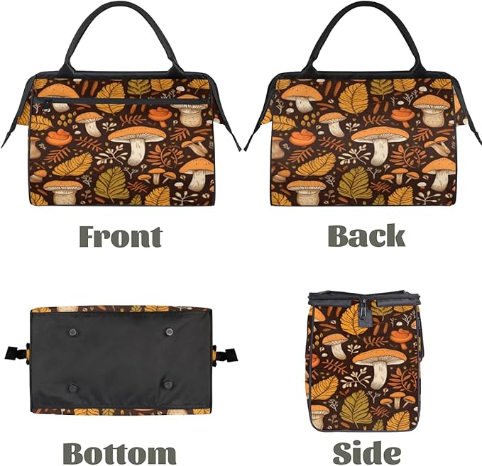 Mushroom Overnight Weekender Bag for Women Men Travel Duffel Bags Waterproof Luggage Carry on Sports Yoga Gym Bag