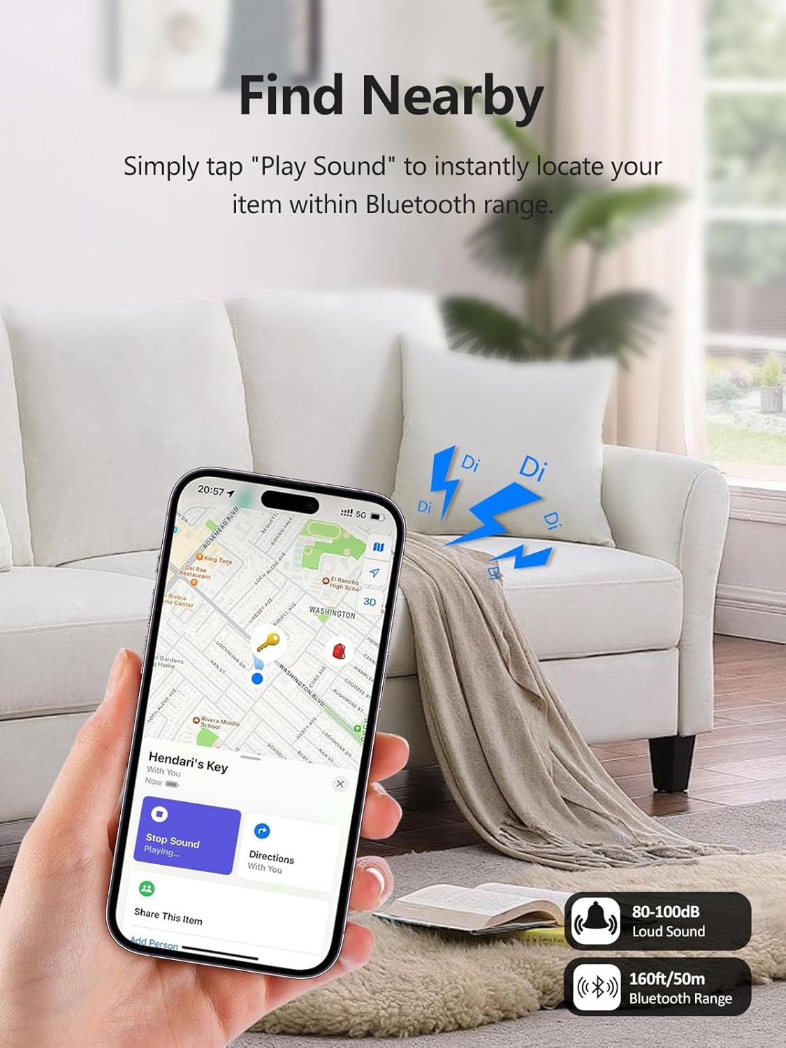 Tracker Tags, Item Finder Work with Apple Find My (iOS Only), Tracking Device Locator Smart Tag for Luggage, Keys, Wallet, Bike, Pets, Bags (Pink, 1 Pack)