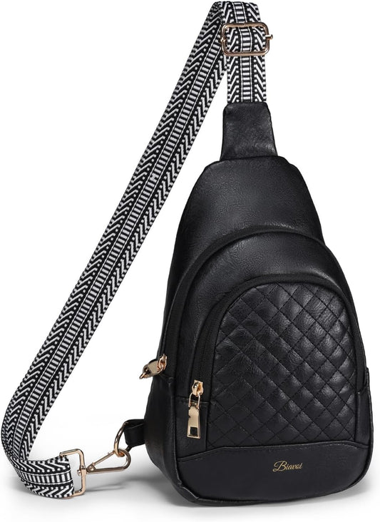 Crossbody Bags for Women Anti Theft Small Sling Handbag with Zipper Lock Vegan Leather RFID Blocking Chest Pure