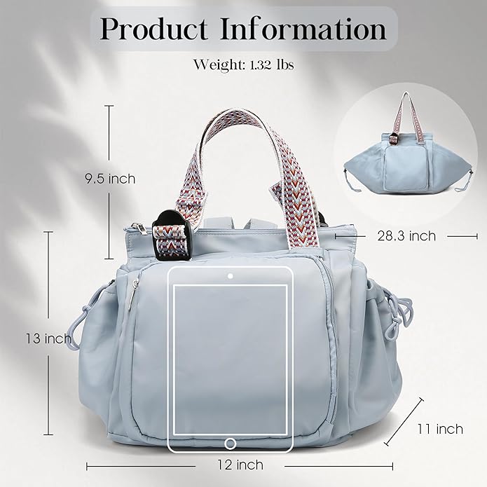Everyday Bag Tote for Women, Spacious Diaper Bag with 16 Pockets, Durable Travel Bag, Sleek Work Shoulder Bag | 16 Pockets Org, Lay-Flat Design, 3-in-1 Versatility, Work & Travel Tote, Water-Resistant, Lightweight