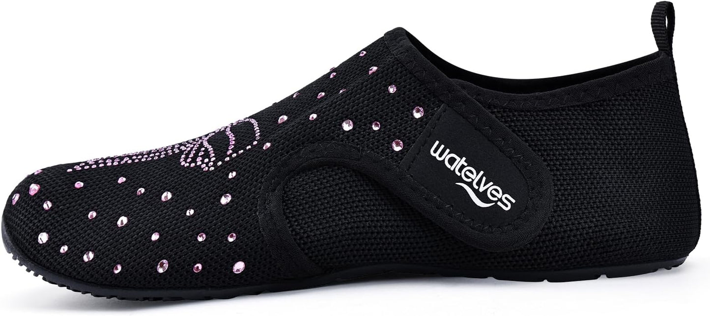 WateLves Water Shoes for Women Men Swim Beach Aqua Socks House Slippers Quick Dry Barefoot Travel Shoes with Adjustable Magic Tape for Pool Diving Boating Yoga