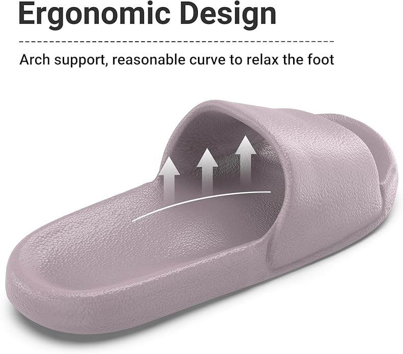 Shower Shoes for Women & Men - Non-Slip House Slippers - Cloud Comfort Slides - Quick-Dry, Arch Support - Perfect for Bathroom, Beach, Pool, Travel