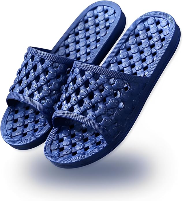 AYYDMY Shower Shoes Quick Drying Slippers for Women Men, Non Slip House Shoes Cushioned Thick Sole Bathroom Slippers Indoor Outdoor Soft Platform Sandals for Living Room College Dorm Beach SPA Gym Pool