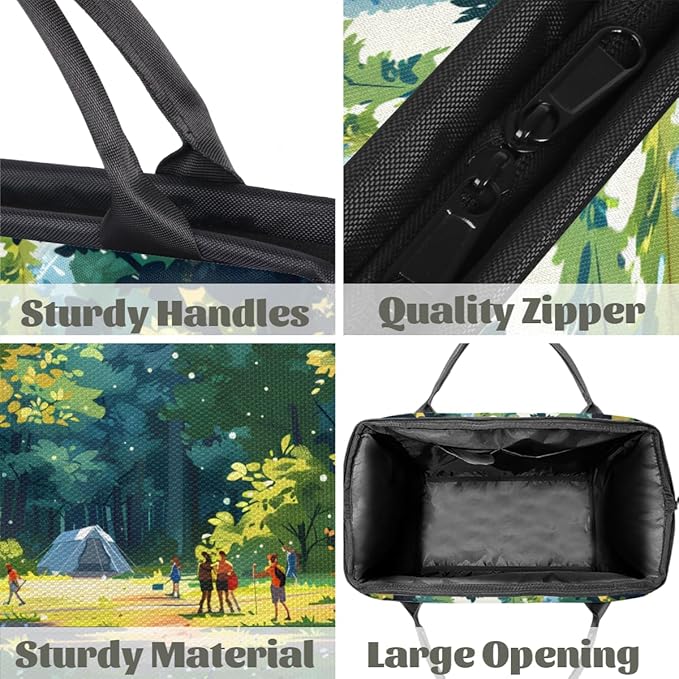 Camp Forest Overnight Weekender Bag for Women Men Travel Duffel Bags Waterproof Luggage Carry on Sports Yoga Gym Bag