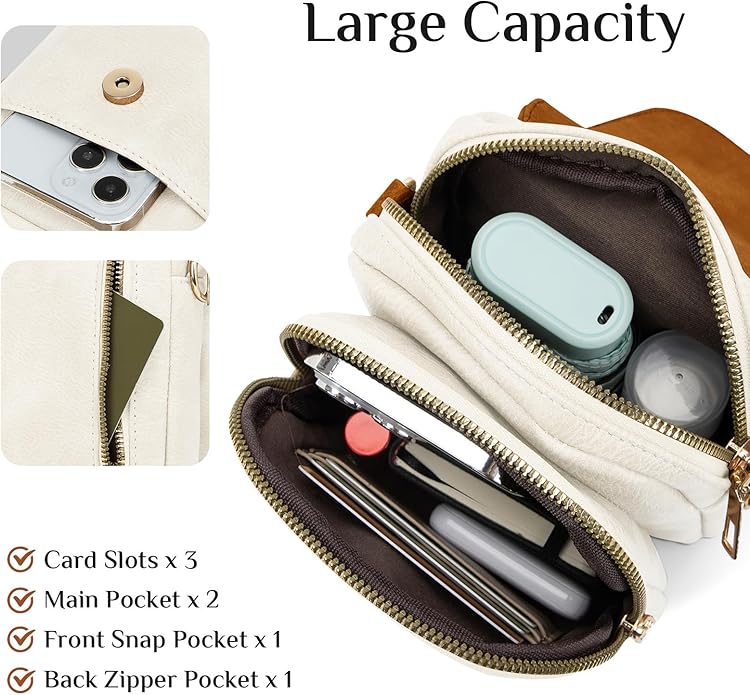 Fashion Small Crossbody Bags for Women Trendy Designer Cell Phone Purses Wallets with Card Holder Anti Theft Travel