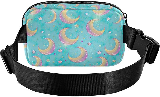 Gradient Moons Star Fanny Pack for Women Men Water Resistant Fashion Waist Packs with Adjustable Strap Belt Bag for Travel Workout Jogging Hiking 21219045