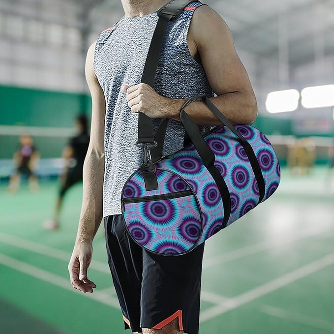 Travel Duffle Bag Color Tie Dye Carry On Weekender Bags Workout Lightweight Duffel Bags for Men and Women