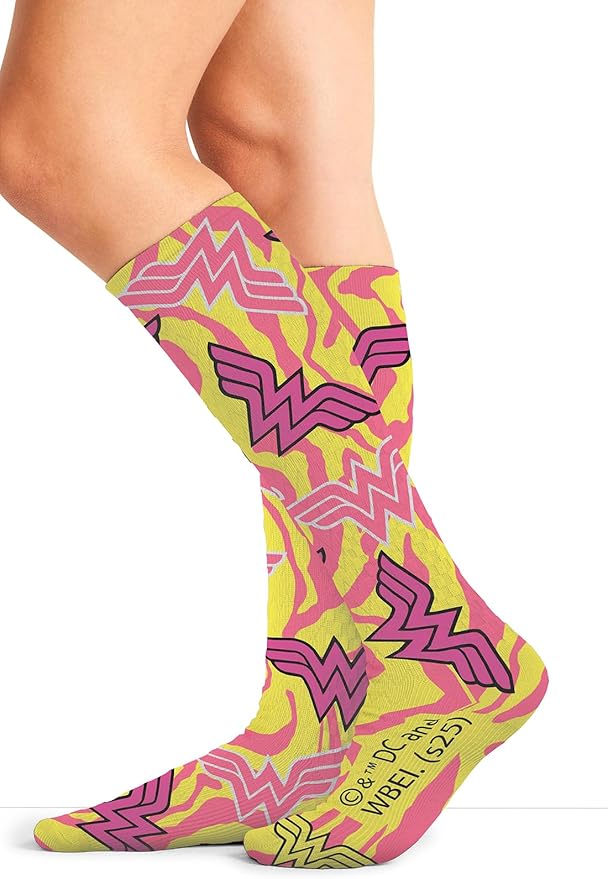 Cherokee Women's 10-15mmHg Compression Socks – Fun Print Knee Highs with Light Support, Soft Feel - PRINTSUPPORT