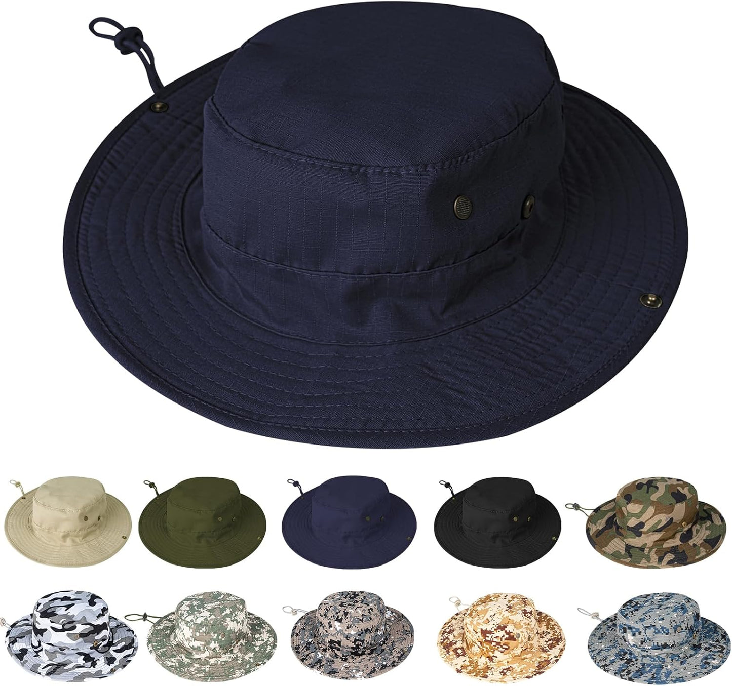 Sun Hats for Men Women Boonie Hat Foldable Fishing Hat UPF 50+ Bucket Hat for Fishing Hiking Garden Safari Beach