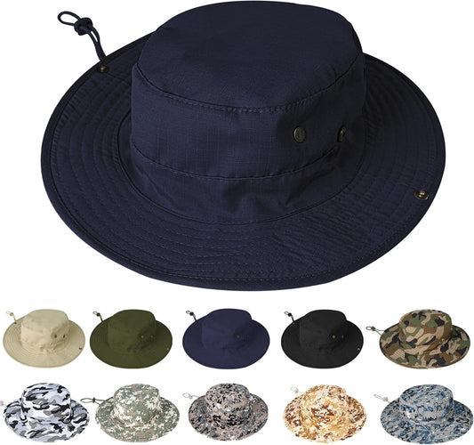 Sun Hats for Men Women Boonie Hat Foldable Fishing Hat UPF 50+ Bucket Hat for Fishing Hiking Garden Safari Beach