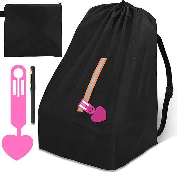 Windspeed CarSeat Travel Bag for Airplane Car Seat Travel Bag for Air Travel Family Vacations, with Shoulder Straps, Pen, Luggage Tags