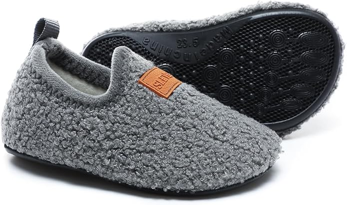 ditont Toddler Slippers Non-Slip Lightweight Comfortable Kids Indoor Grip House Home Shoes for Boys Girl