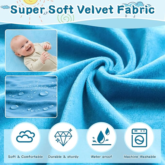 Toddler Airplane Bed - Airplane Seat Extender for Kids - Barrier Designed Flyaway Kids Bed Airplane with Pockets - Portable Plane Bed Foot Rest for Flights Travel Essentials Blue
