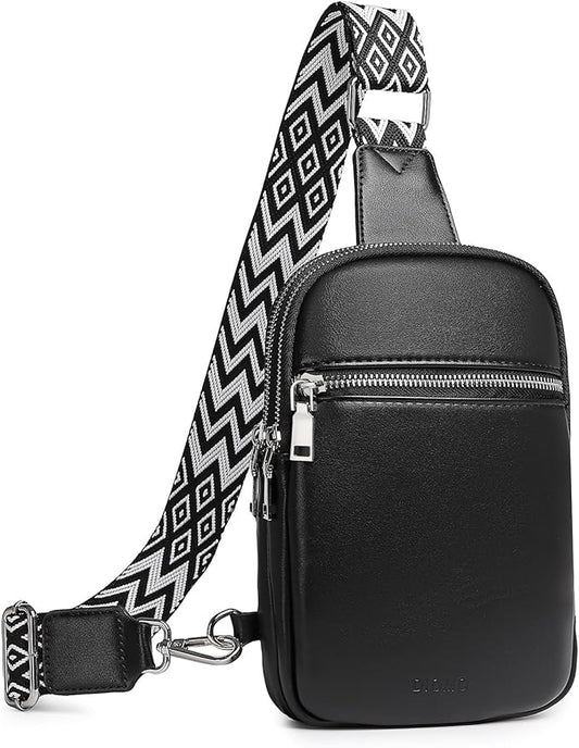 DIOMO Anti Theft Small Sling Bag for Women Cross Body Bag Trendy, RFID Fanny Packs Vegan Leather for Women Travel Belt Purse