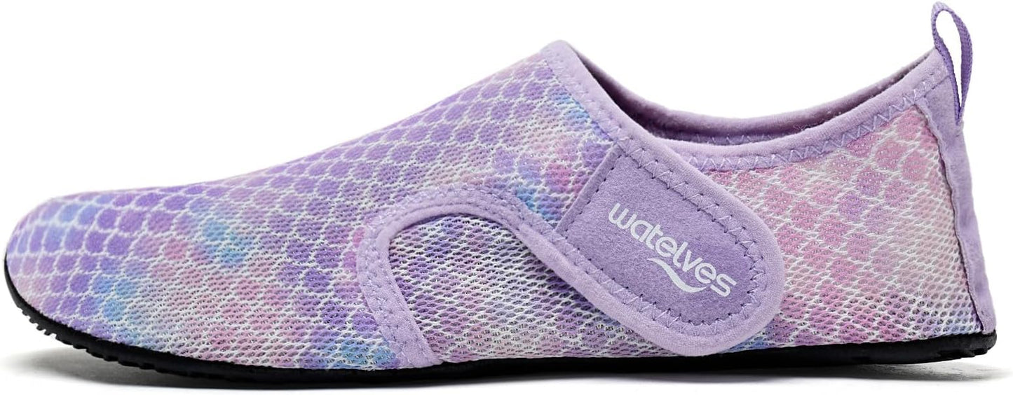 WateLves Water Shoes for Women Men Swim Beach Aqua Socks Quick Dry Barefoot House Slippers Travel Shoes with Adjustable Magic Tape for Pool Diving Boating Yoga Surf