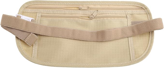 Upgraded Money Belt for Travel Hidden RFID Security Pouch Anti-Theft Passport Fanny Pack for Men & Women Present Gift money pouches for cash small travel money pouch under clothes for men