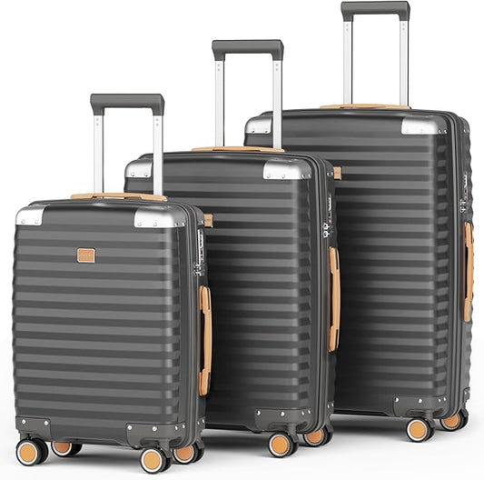Joyway Luggage Set 3-Piece PP Hardshell Luggage with TSA Lock & Spinner Wheels – Lightweight Suitcase Set with Corner Protectors for Effortless Travel