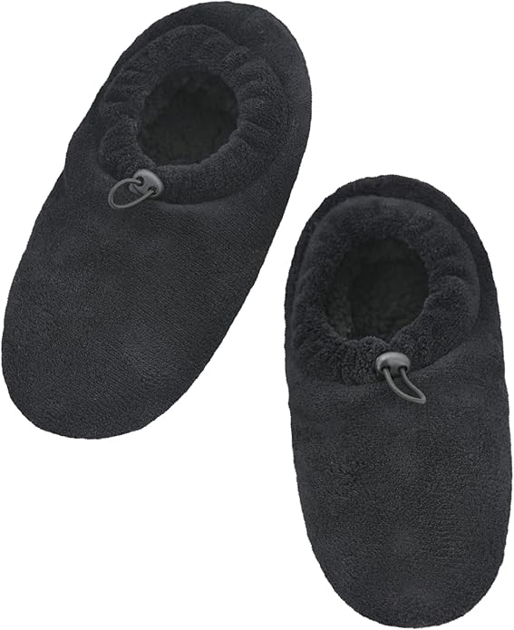 Panda Bros Mens Slipper Socks With Non Skid Bottoms, Warm Slipper Socks With Grippers For Men, Fuzzy House Slippers