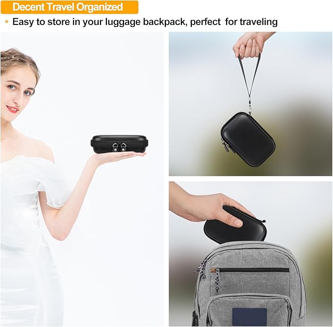 Elonbo Camera Carrying Case for KODAK PIXPRO FZ55 / FZ53 / FZ45 / FZ43 16MP Digital Camera, Vlogging Camera Storage Holder TTravel Bag, Mesh Bag Fits Batteries, Cable, Memory Card, Card Reader,Black