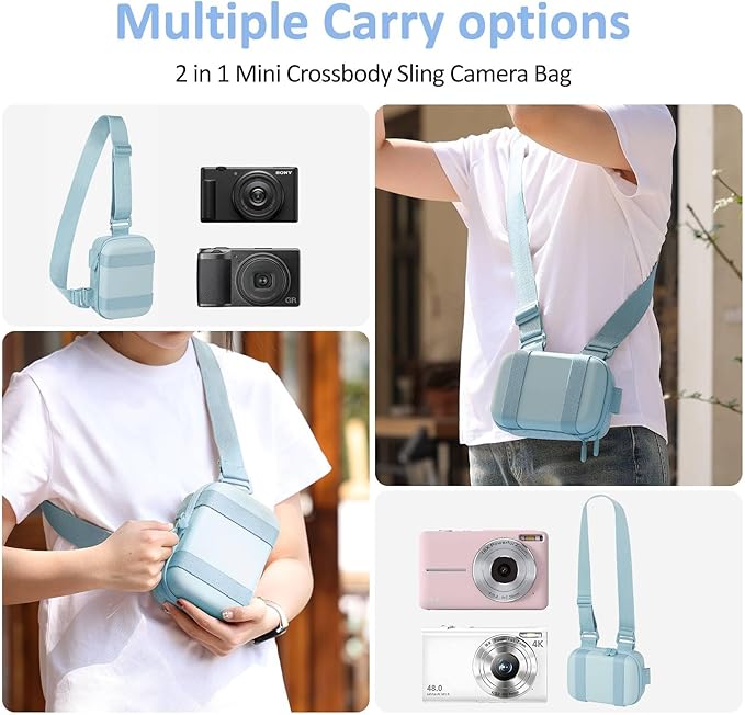 Digital Camera Case, Protective & Lightweight Camera Case with 3 Carrying Ways, Waterproof & Shockproof Small Camera Bag