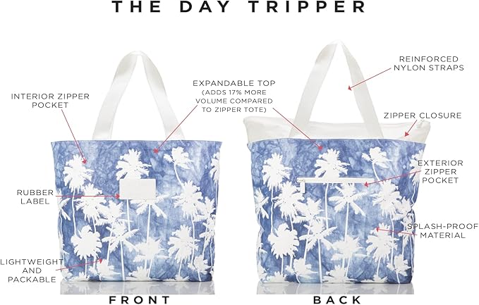 ALOHA Collection Day Tripper Tote | Lightweight, Packable, and Splash-Proof Beach Tote Bag | Easy to Clean