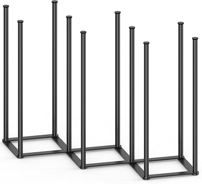 Foldable Baby Bottle Drying Rack-10 Poles Water Bottle Organizer for Cups,Travel Mugs,Silicone Bags- Collapsible Stainless Steel Bottle Rack Dryer (Gray)