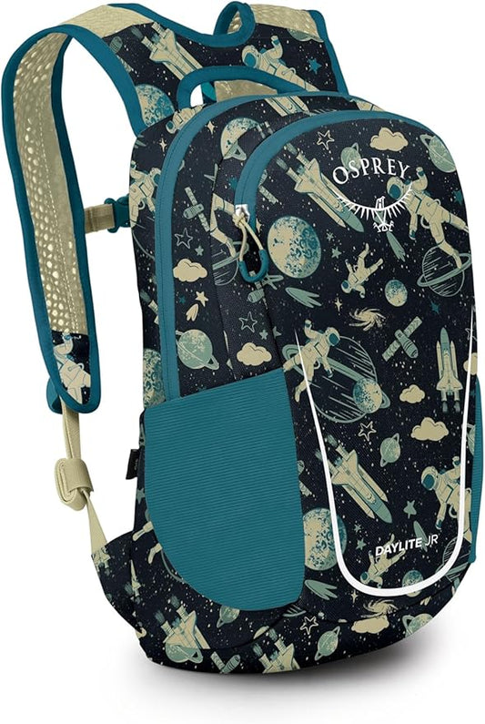 Osprey Daylite Jr. Kids' Commuter Backpack, Space Travel Print/Antique Blue
