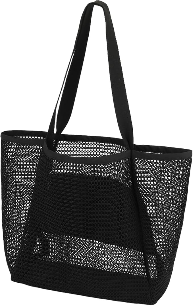 Beach Bag for Women with Outer Pocket, Waterproof Large Tote Bag for Cruise Essentials