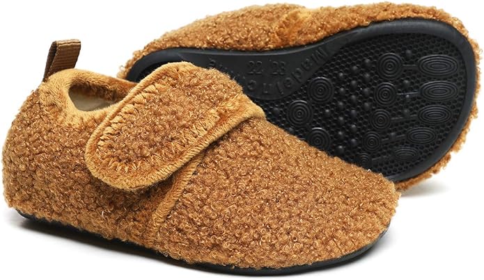 ditont Toddler Slippers Non-Slip Lightweight Comfortable Kids Indoor Grip House Home Shoes for Boys Girl