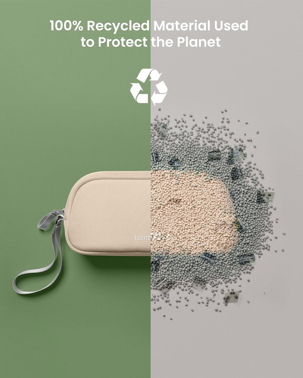 tomtoc Electronics Organizer Travel Case, Water Resistant Travel Bag Cable Organizer for Essentials, Tech Pouch Accessories Carry Storage for Cord, Phone, Cables, Airpods, USB Flash Drive, Daily Items