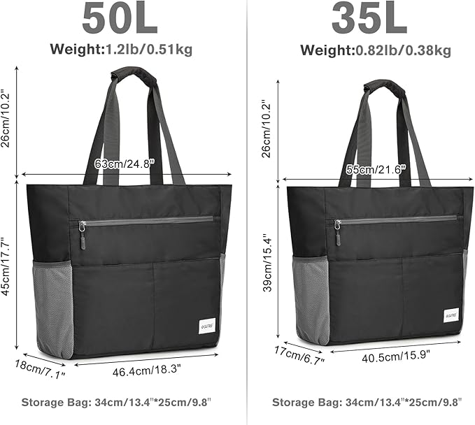 G4Free Beach Bag, Waterproof Sandproof Beach Tote Bag, Large Capacity Foldable for Women