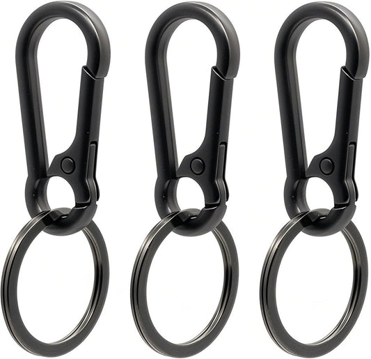 Keychain Keyring Set for Men Women Classic Metal Home Car Key Holder Organizer Portable Carabiner Clip Accessories 2PCS