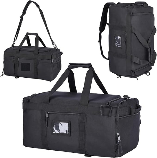 Greencity Gym Bag Duffel Bag with Shoe Compartment for Men Sports Duffels Bag Fitness (Black)