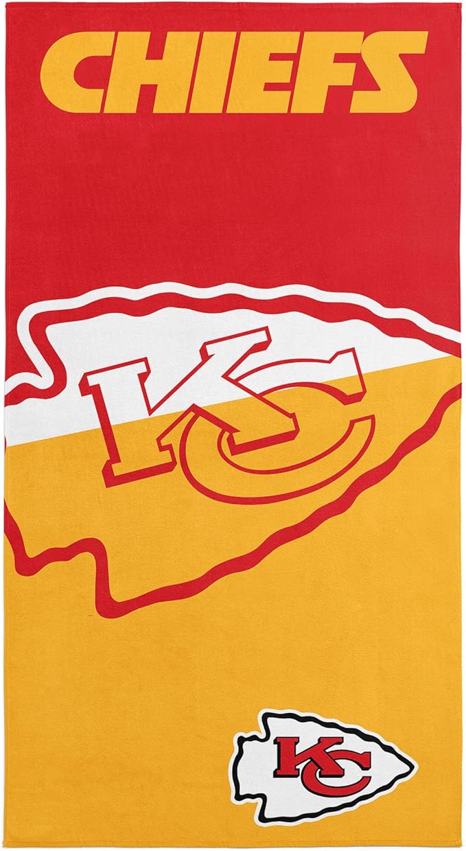 Northwest NFL Oversized Microfiber Beach Towel, 60 x 70 Inches – Quick Dry, Sand Resistant, Lightweight, Highly Absorbent, Shibori Design
