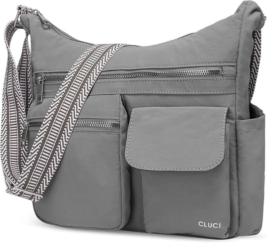 CLUCI Travel Purses for Women, Waterproof Nylon Crossbody Bags for Woman Trendy, Anti Theft Shoulder Handbags for Ladies