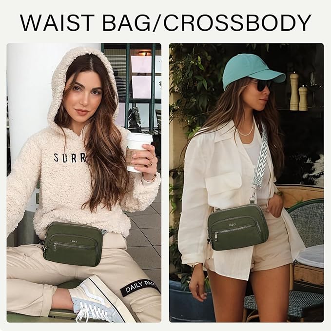 CLUCI Crossbody Bags for Women Travel,Travel Bags for Women,Travel Purses Anti Theft Crossbody,Convertible Belt Bag RFID