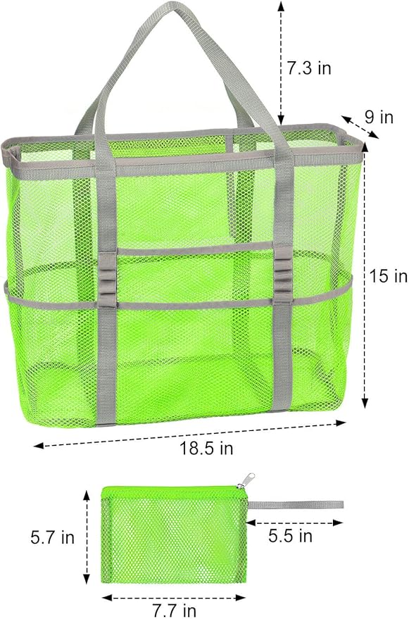Mesh Beach Bag Vacation Essentials - Large Tote Pool Bag for Women Vacation Essentials Beach Accessories