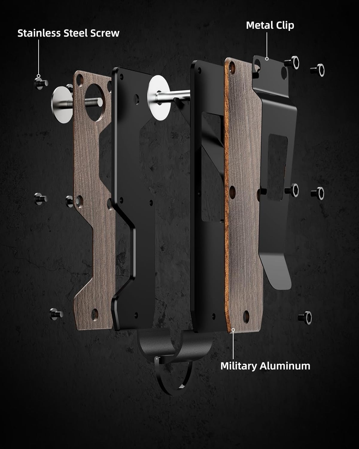 Key Organizer Compact Key Holder Metal Key Chain Minimalist key case key holder for keychain Secures 1-5 Keys