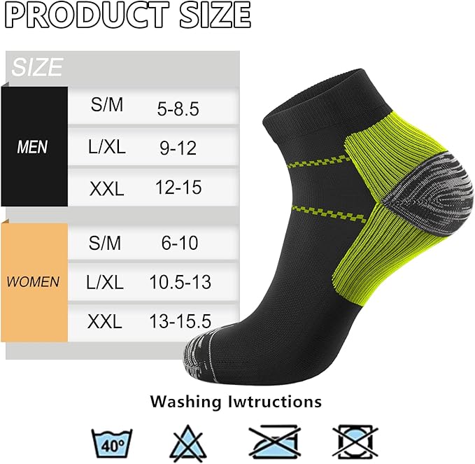 ACTINPUT Compression Socks Plantar Fasciitis for Women Men - 8-15 mmHg Best for Athletic,Support,Flight Travel,Nurses,Hiking
