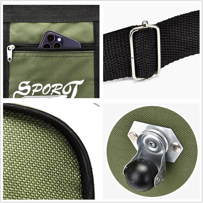 Expandable Extra Large Travel Oxford Duffel Bag with Wheels Waterproof Lightweight Traveling Foldable Suitcase (Green, L - 6 wheels)