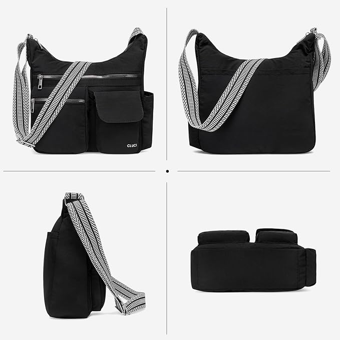 CLUCI Travel Purses for Women, Waterproof Nylon Crossbody Bags for Woman Trendy, Anti Theft Shoulder Handbags for Ladies